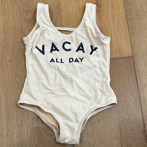 Shade Critters pink Swimsuit with Navy Text
